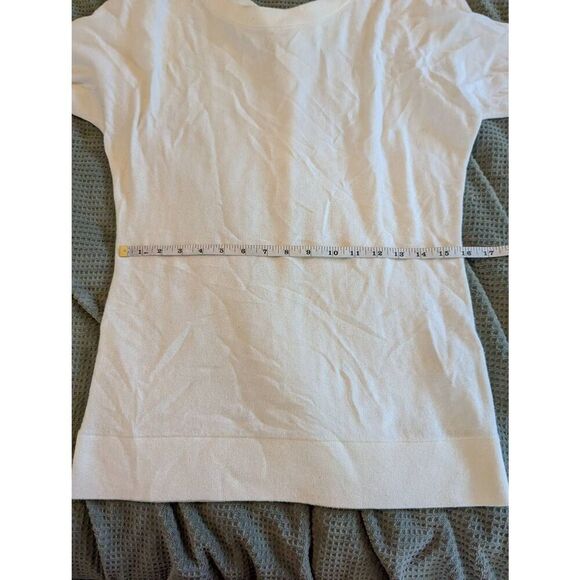 Kate Spade Women's Size Medium Crew Neck Bow Pullover Sweater Black Beige - Picture 4 of 5